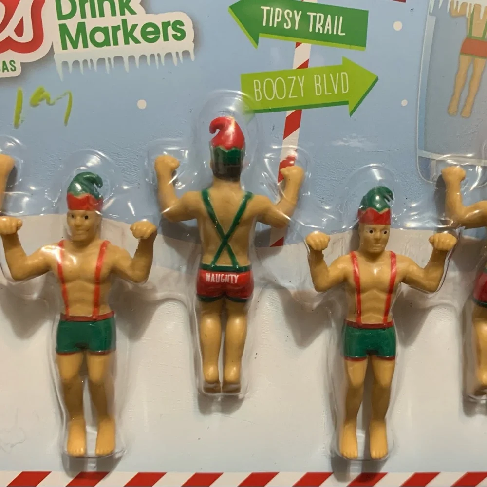 NPW ELF BUDDIES (6) drink markers NWT